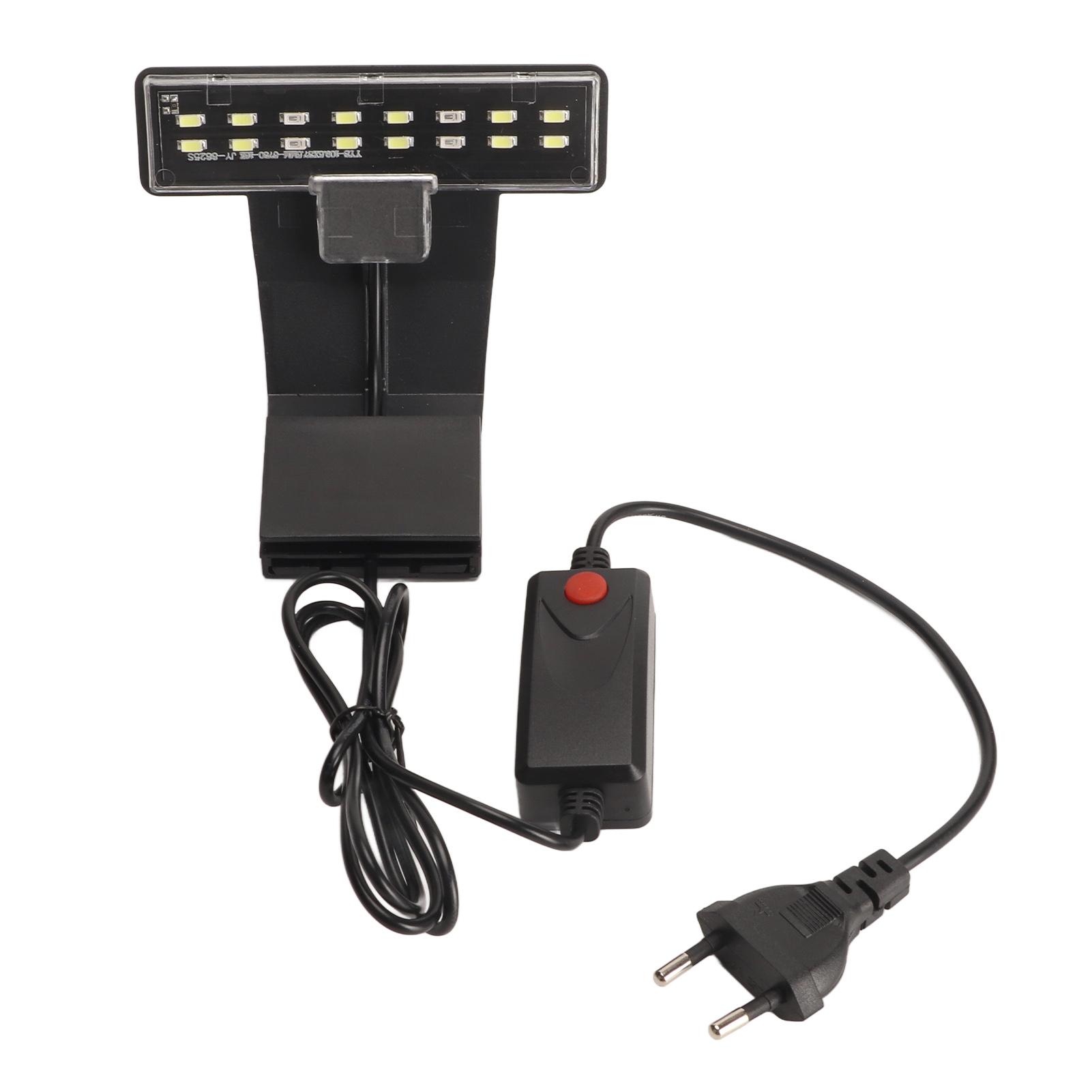 Fish   Clip On Light Professional High Brightness     LED Aquarium Light   Black