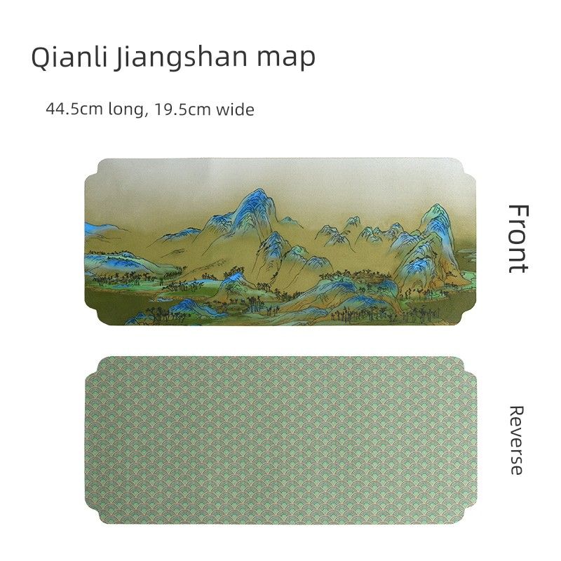 

Double-Sided and Water-Absorbing Chinese Thermal Insulation Fabric Coaster Tea Mat Qianli Jiangshan A