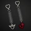 Stylish Love Heart Keychain Eye Catching Key Chain Bag Charm Decorations Fashionable Pendant for Backpacks Wallet