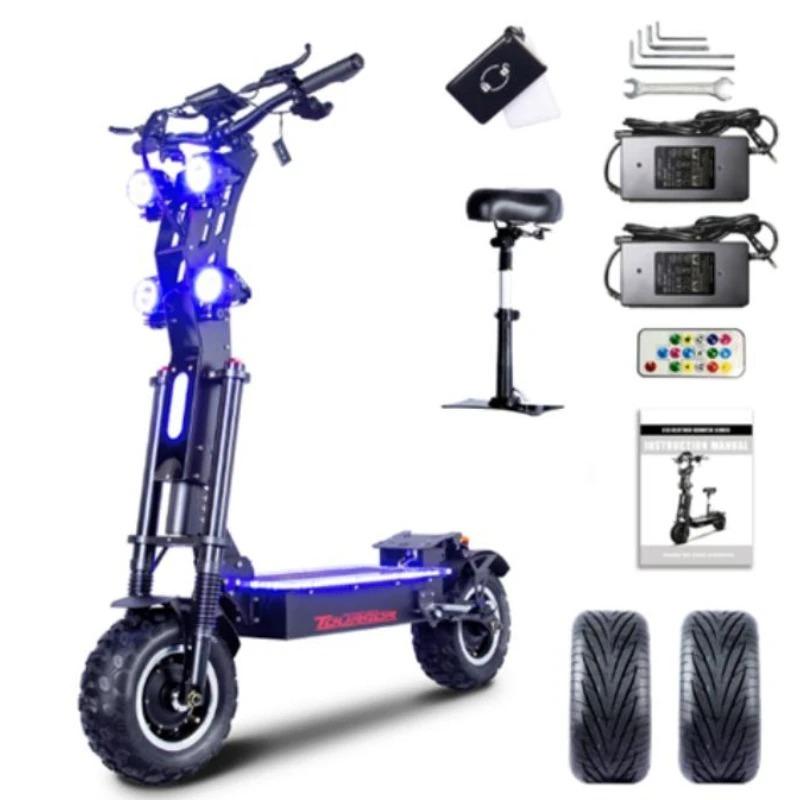 X14 10000W Dual Motor EU Lagerbestand Elektroroller 72V 40AH Batterie 13 Zoll Reifen Faltbarer Mobiler Elektroroller