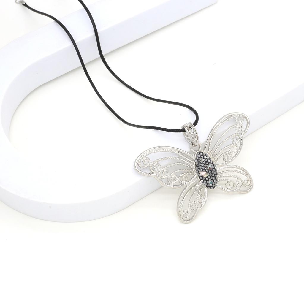 New Style Necklace Natural Stone Sticking Diamond Pendant Necklace Charms For Women Romantic Birthday Gift