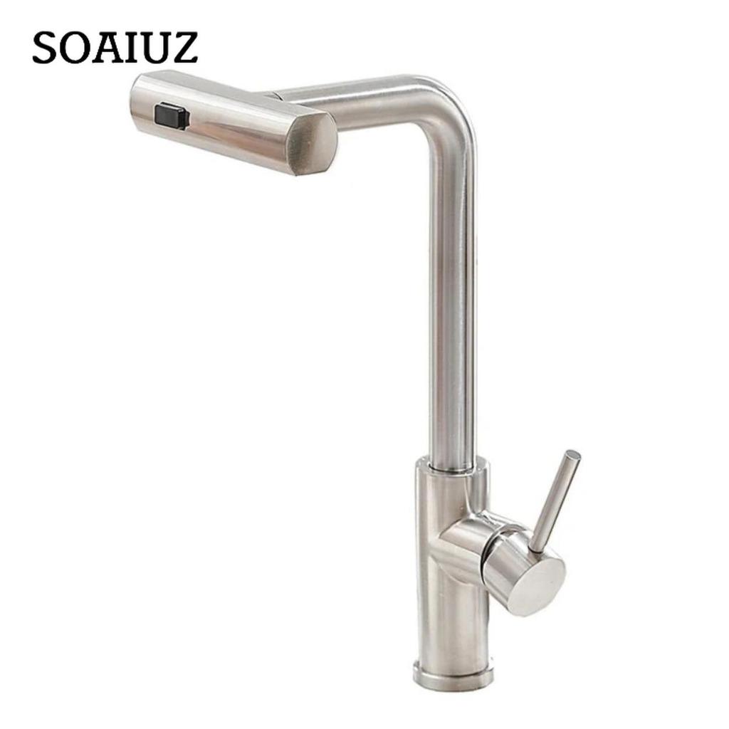 Black Kitchen Faucets Gray Pull Out Rotation Waterfall Stream Sprayer Head Sink Mixer Brushed Nickle Water Tap Accessorie
