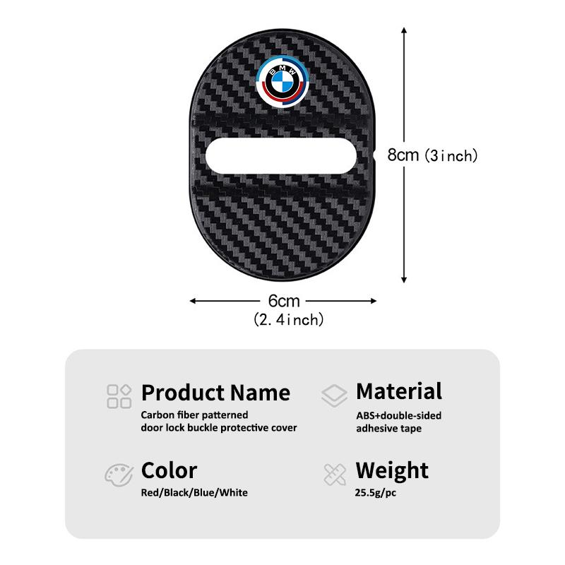 AAACE1 Car Door Lock Buckle Protective Cover Interior Rust Prevention For BMW M3 M5 E36 E39 E46 E60 E61 E64 E70 E71 E80 E85 E87 E90 E83