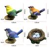 Bird Figurines with Nest Bird Statues Decorative Bird Landscape Ornaments Fairy Garden Accessories for Micro Landscape