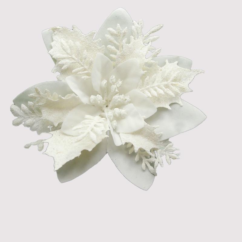 Zlatý prášek Třívrstvý vánoční květinový věnec a ozdoba na stromek