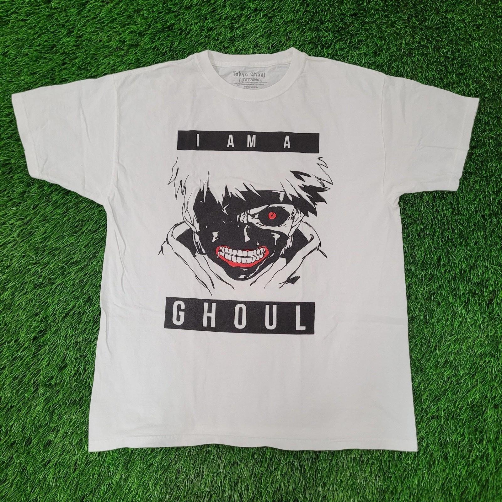 Tokyo-Ghoul Ken-Kaneki Anime Manga Shirt Large 21x27 Cropped M