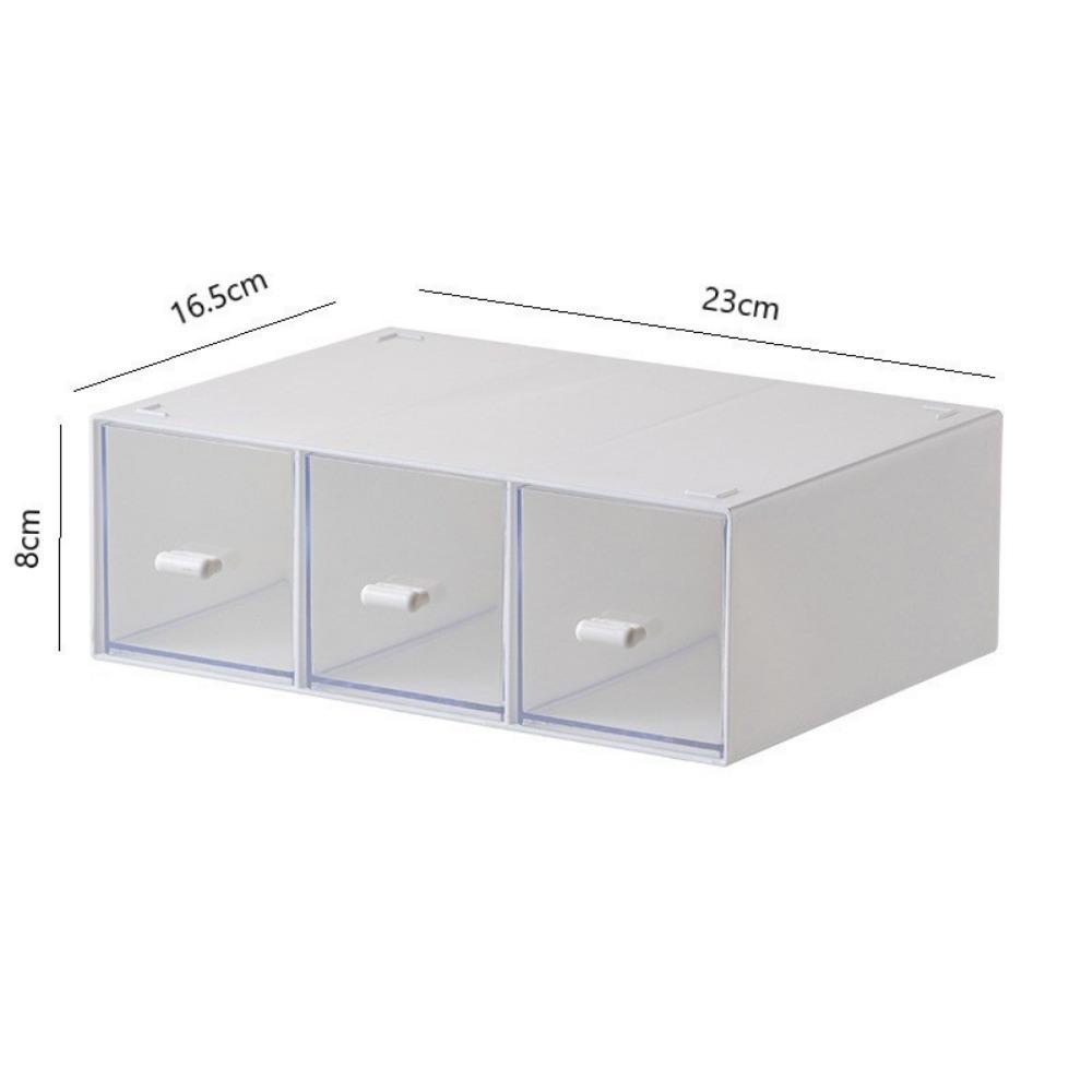 Transparent Desktop Storage Box Stackable High-capacity Storage Bins Drawer Style Sundries Sorting Bin Coffee Tea Sugar Storage