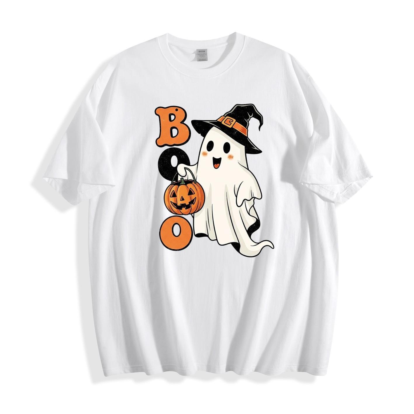 Halloween Ghost   BOO   Graphic T-Shirt Mens Womens Tees Top S