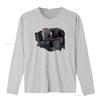 Dark Gothic Sketch Piano Stair Mirror Figure Print Streetwear Casual T Shirt vintage Washed designer clothes Versatile homme