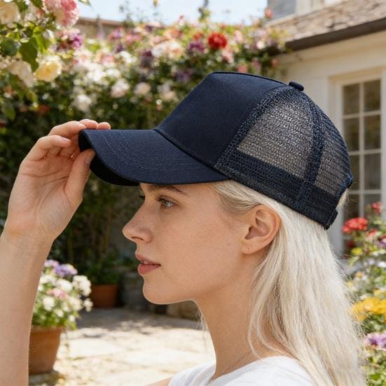 Baseball Hat Adjustable Back Buckle Breathable Mesh Rear Opening Design Outdoor Casual Hat Daily