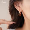 European and American retro irregular resin geometric earrings, stud earrings, simple personalized earrings