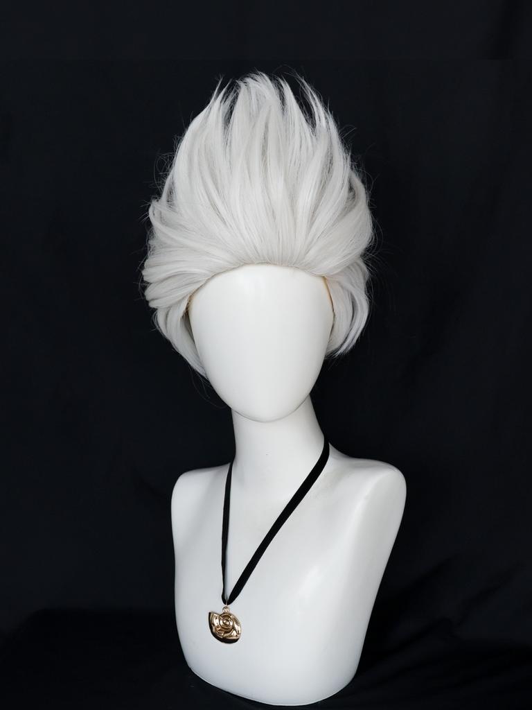 Synthetic Universal Anime Cosplay Wigs, Heat Resistant Wigs, Spiky Layered Short Straight Hair Wigs for Party Halloween Wig