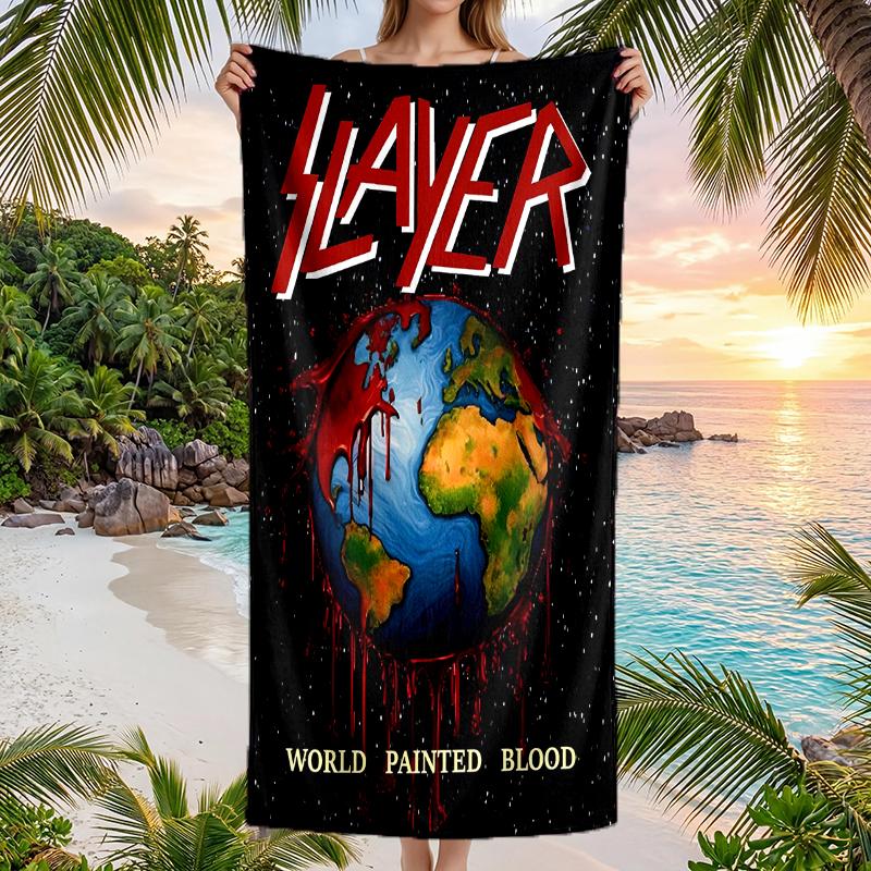 Slayer Blood Fashion Beach Towel: Ideal for Summer Adventures Soft, absorbent and quick drying suitable for swimming and bathing