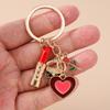 Aihua Elegant Brand Design Red Lips Highheels Perfume Lipsticks Keychains For Women Girls Handbag Pendant Keyrings Jewelry Gift