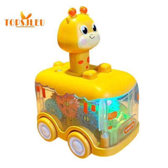 

Интерактивная игрушечная машинка Press Go с прозрачным корпусом из АБС-пластика, забавная и обучающая игрушка-автомобиль для малышей Deer