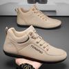Men's shoes spring new fashion trend casual board shoes men's versatile lace-up non-slip work leather shoes