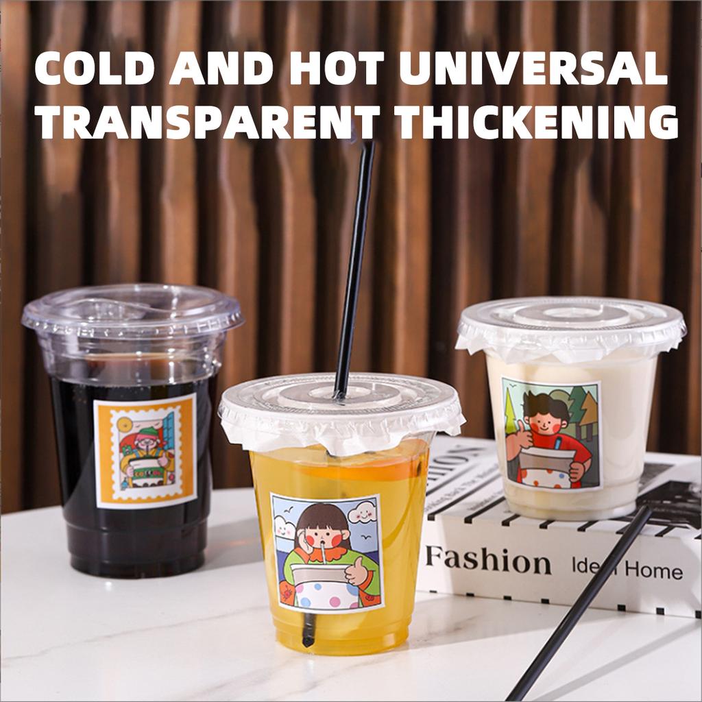 10 Sets Of -20 Ounce Transparent Plastic Cups With Lids And Straws Sturdy Food Safe Iced Coffee Cups Disposable Plastic Smoothie