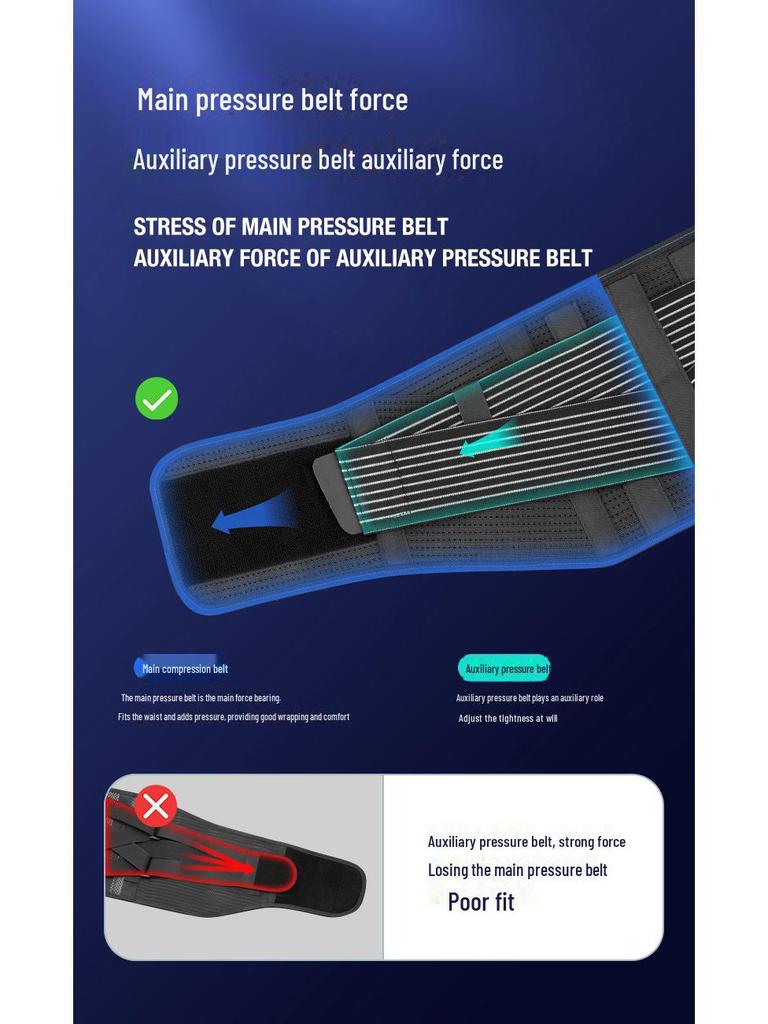 Wintersport Lendenstützgürtel mit Stahlplatten-Schutz