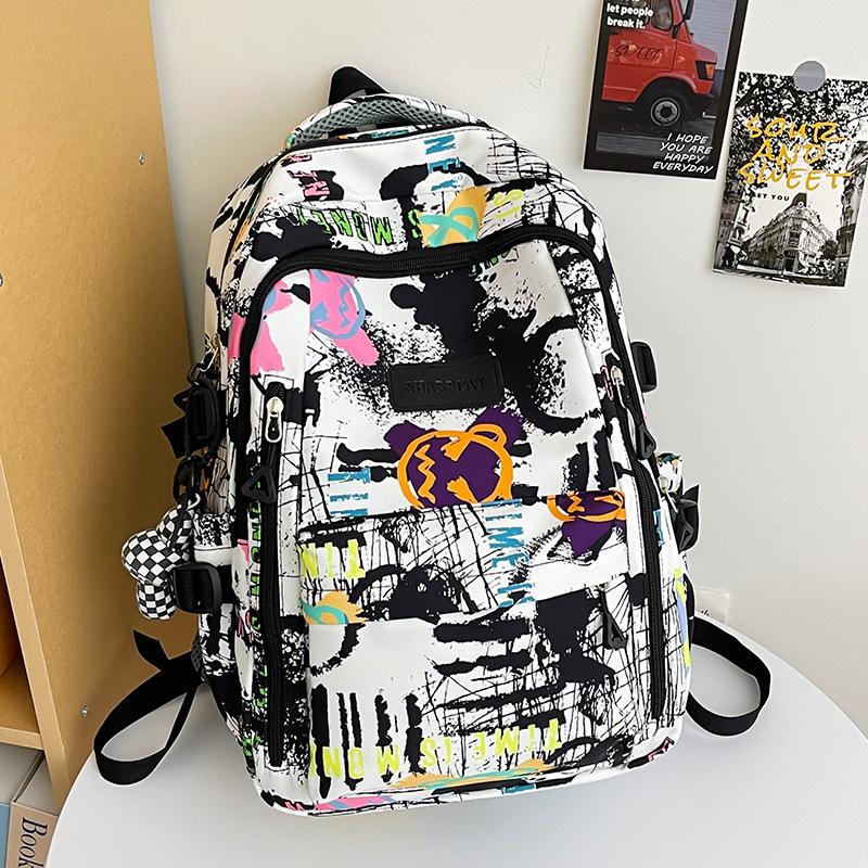 Schoolbag Girl Print Elementary School Student Junior High School Student High School Student Backpack College Student Backpack