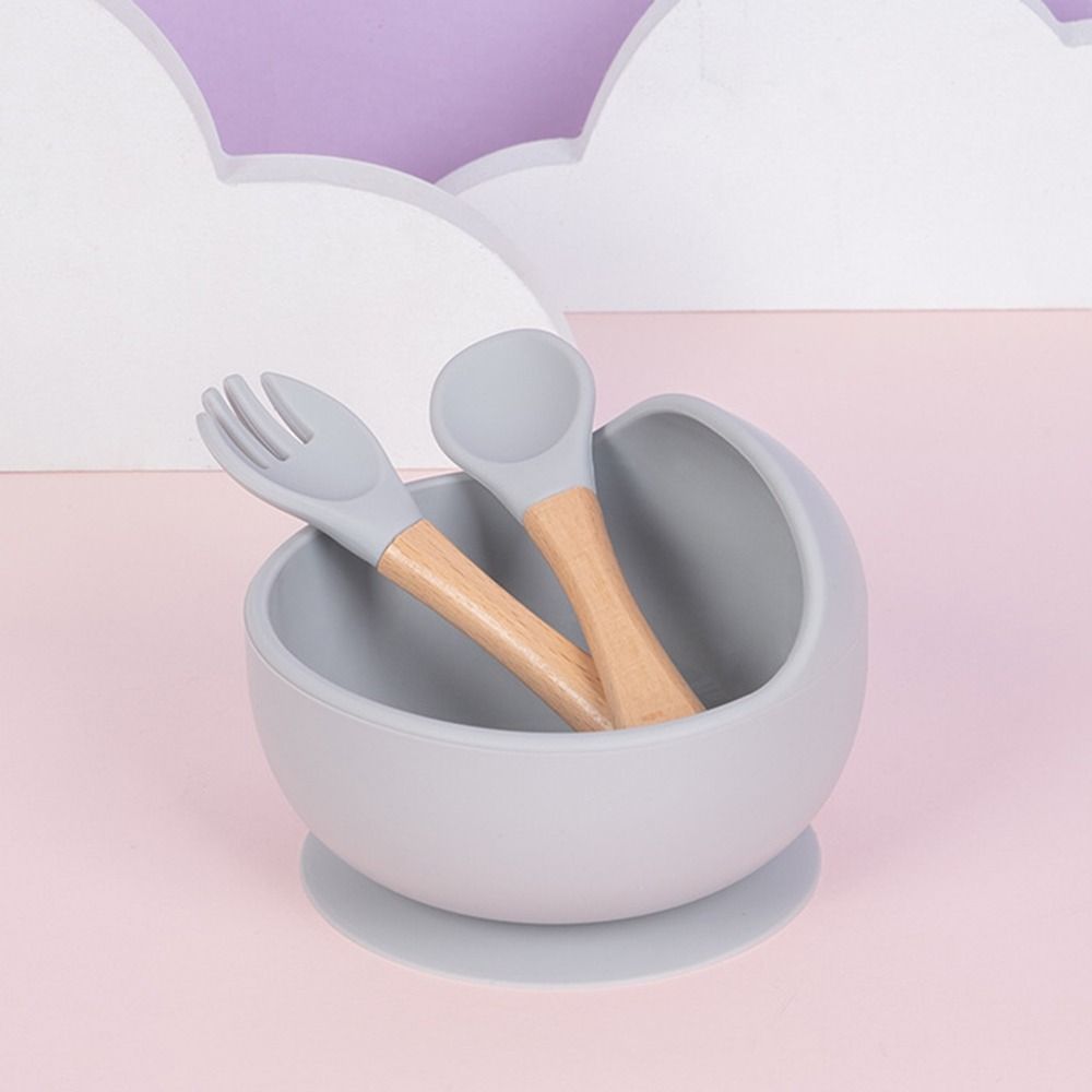 Flexible Spill-Proof Suction Bowl Anti-Slip Feeding Bowl Set  Children's Feeding
