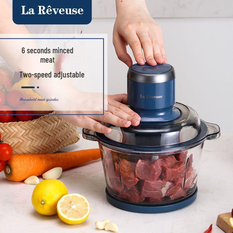 

Электрическая мясорубка и кухонный комбайн с двумя скоростями: Мясорубка, Измельчитель чеснока и овощей, Взбиватель яиц