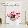 Kytice umělých hedvábných růží, simulační květináč pro domácí párty dekoraci, růžová