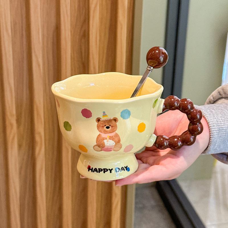 Birthday Gift for Girls, Milk Fufu, Special Beautiful Cup, Ceramic Mug, Couple Girlfriend Souvenir