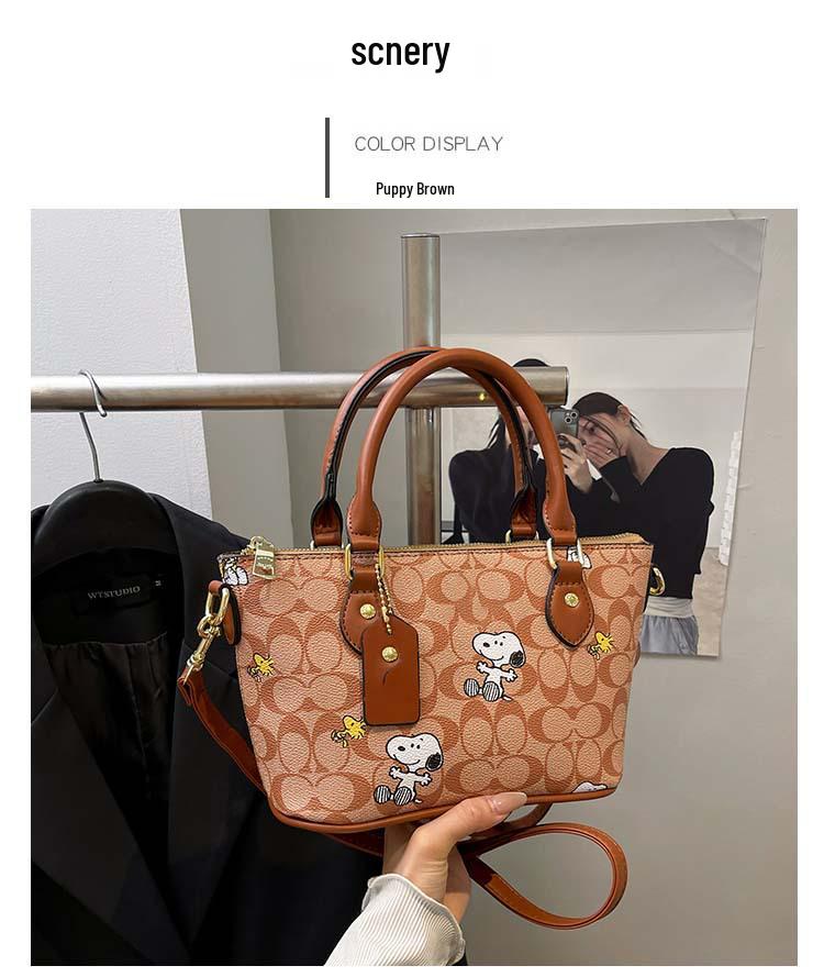 2025 Trendy Women's Crossbody & Shoulder Tote - Simple Print, PU Texture