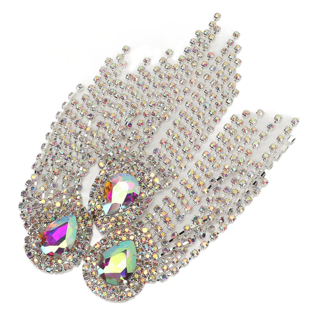 Rhinestone Tassel Shoulder Epaulet Decorative Shoulder Board Badge DIY Exquisite Tassel Epaulet for