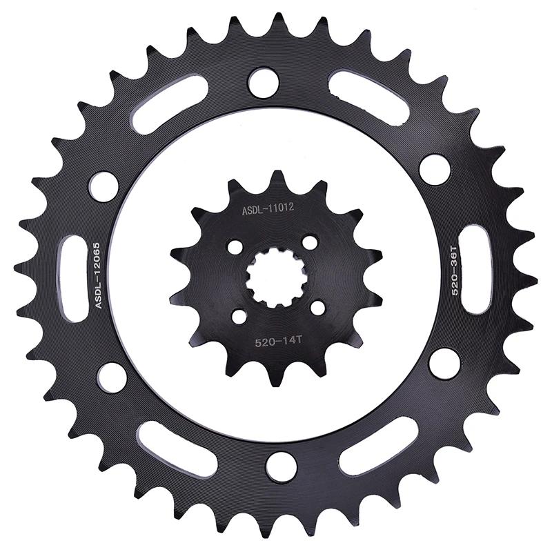 1pc 520 14T 36T Front Rear Sprocket Gear Staring Wheel For HONDA CB300 CB300F 15-18 CBR300 CBR300R CBR300RA 2014-2020 CB CBR 300