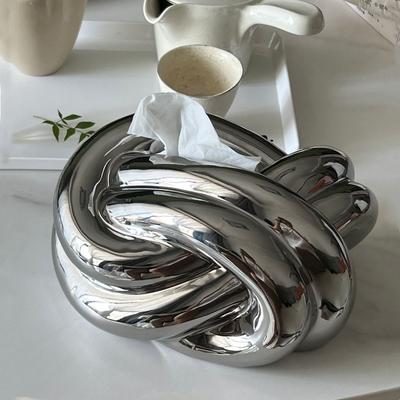 Nod Suport pentru prosoape de hârtie din ceramică Extractor bilă de lână înfășurare cutie de șervețele de depozitare pentru birou, ornamente, șervețel
