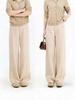 2026 Spring Women's Cloud White High-Waisted Wide-Leg Pants - Loose Old Money Style Casual Trousers