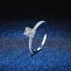 S925 Sterlingsilber Strahlender Schliff Moissanit Smaragd Ring für Damen - Stapelbarer Hochzeits- und Diamantring