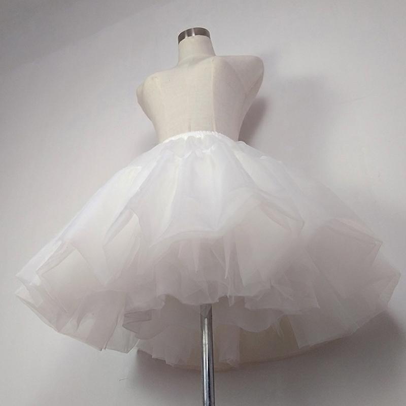 Women's Crinoline Petticoat Tutu Skirt Ball Gown Short Half Slips Multiple Layers Underskirt for Wedding Bridal Dress