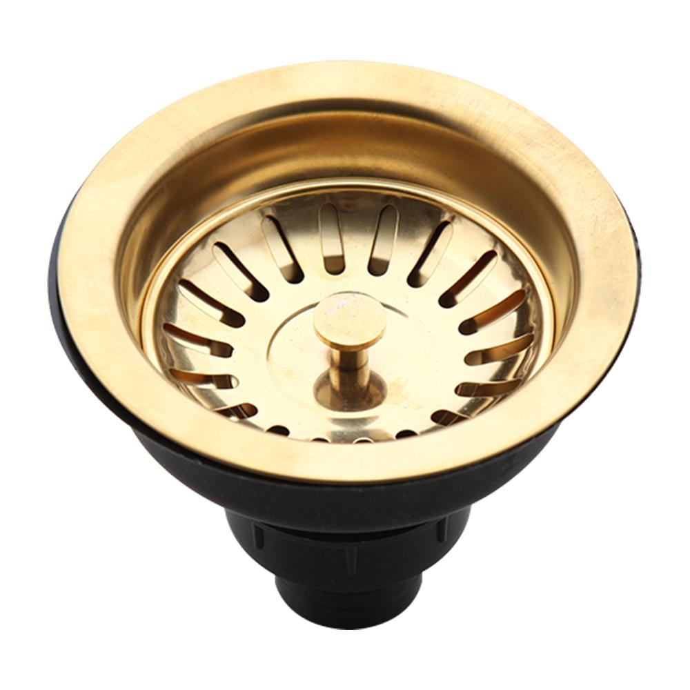 Modern 304 Stainless Steel Kitchen Sink Drain Strainer Stopper with Polished Surface Easy Clean 3-Year Warranty for Hotels