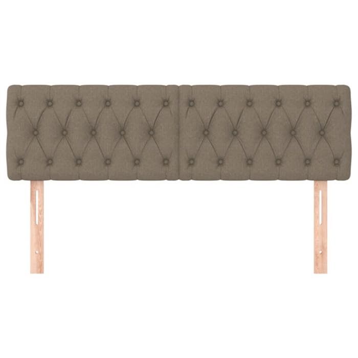VidaXL 2x Headboards Bedroom Furniture Bed Accessories Single Bed Heads Interior Taupe 346344