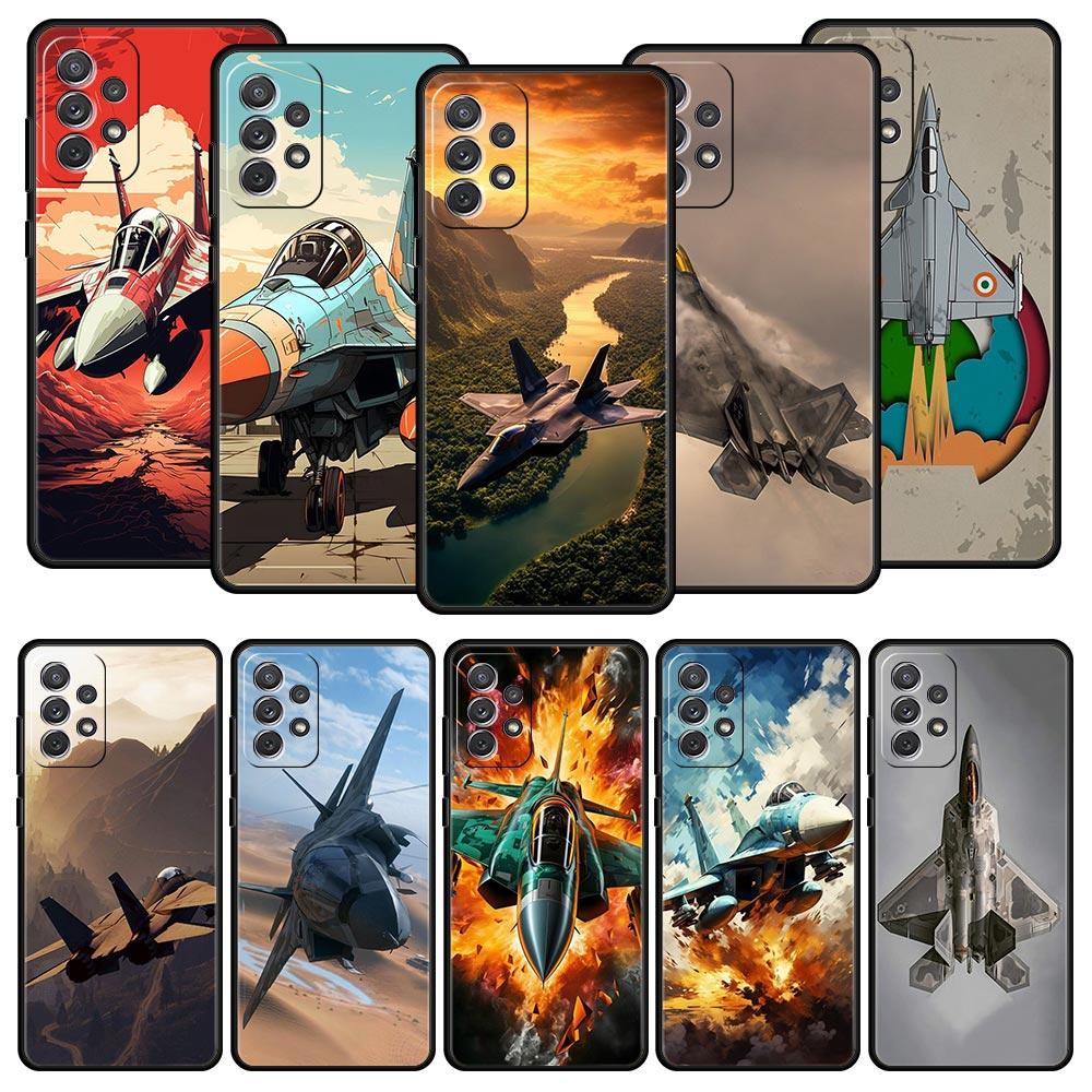Fighter Planes Phone Case for Samsung A51 A71 A21S A12 A11 A15 A25 A31 A41 A52 A32 A23 A33 A53 A73 A03S A05S A13 5G A72 Cover
