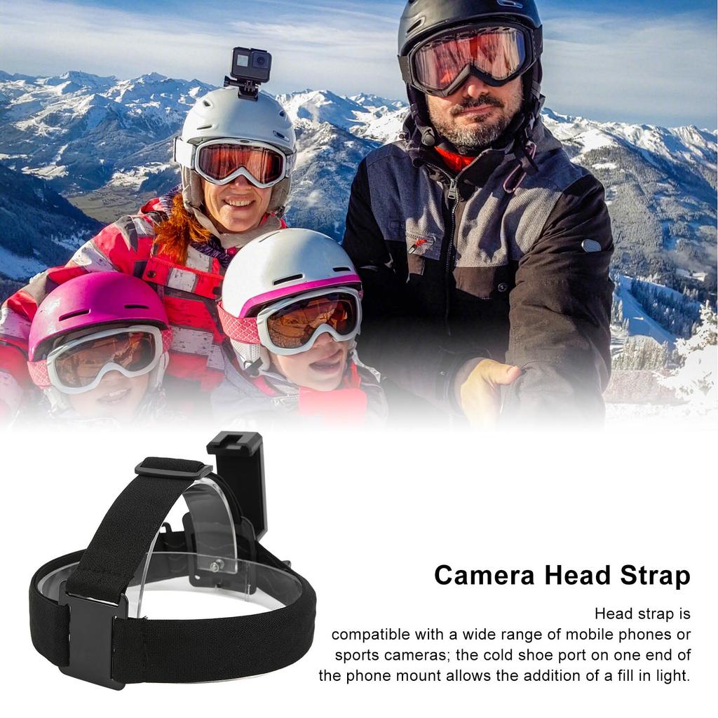 Camera Head Strap Multipurpose Adjustable Cellphone Selfie Head Mount Strap for Smart Phones Action Camera