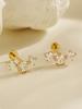 Minimalpiercing [0.8Mm] 14K Internal Moissanite Diamond Triple Curve Labret Piercing Earrings