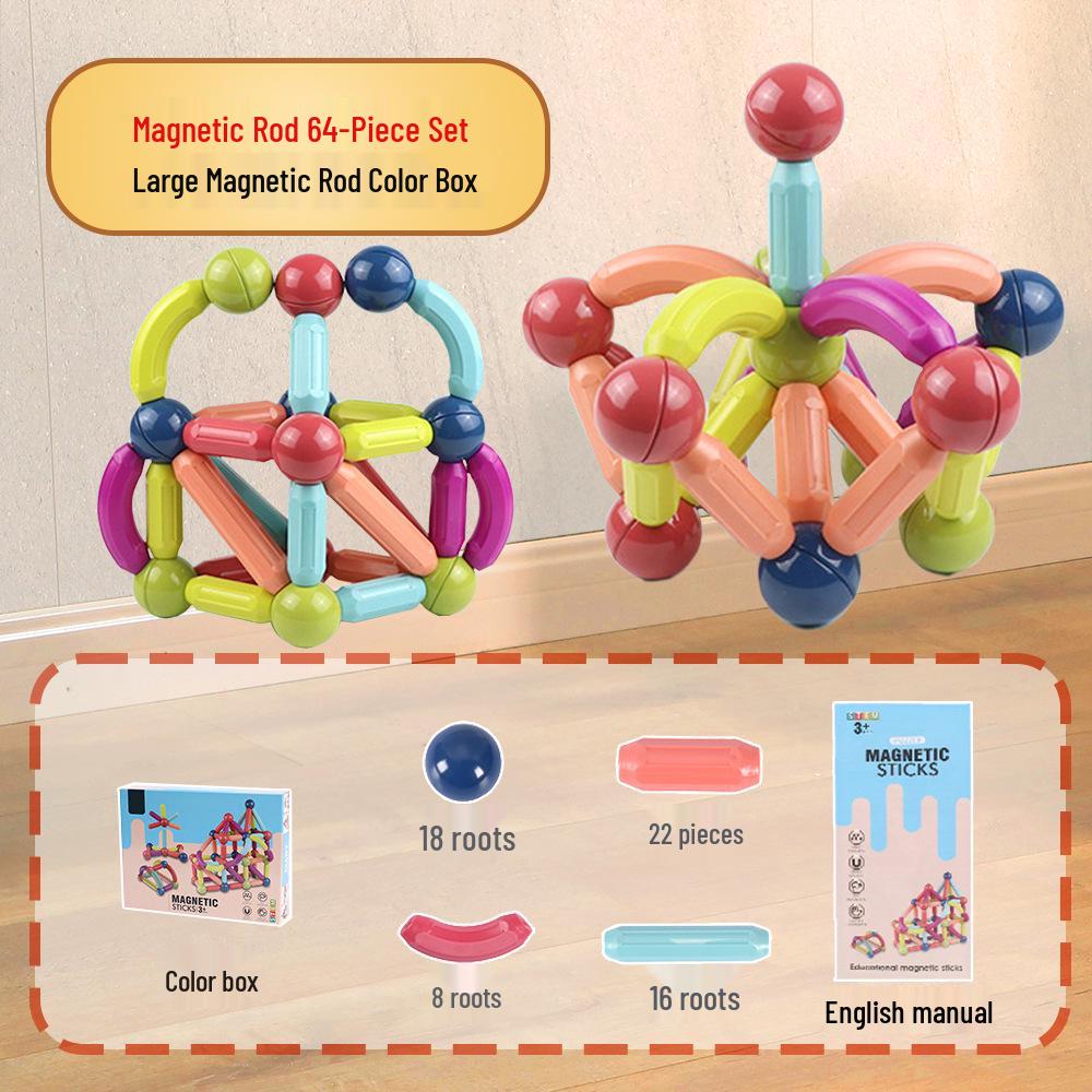 Large Magnetic Building Blocks for Children's Play and Relaxation
