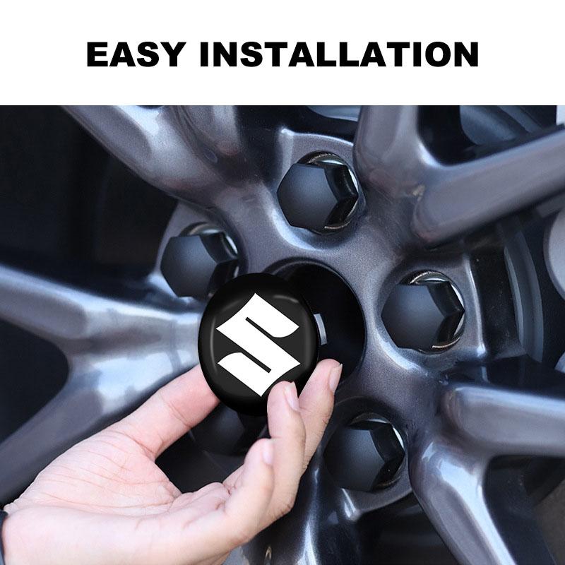 4pcs Car Wheel Center Cover Car Hub Caps Car Sticker for Suzuki Samurai Ltz 400 Vitara Gsr 600 Jimny Escudo Swift V Strom 650