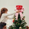 Christmas Hat Tree Top Star Christmas Tree Top Decoration Hat Retractable Spring Bow, Beautiful Christmas Tree Decorations