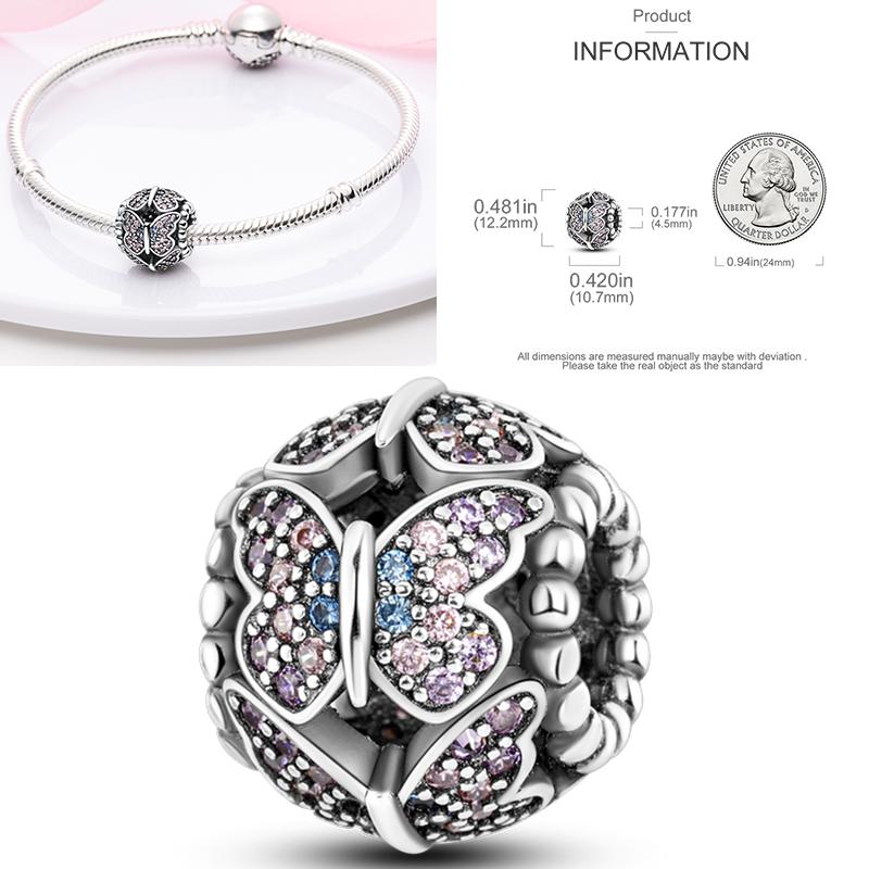 Copper Dragonfly Butterfly Pendant Charms Bead Fit Original Bracelet Bangle Women Jewelry Girl Making Beads