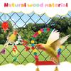13Pcs Parrot Toy Set Wooden Assorted Style Combination Bird Toys Swing Chewing Training Toys Pet Supplies Bird Cage Accessories