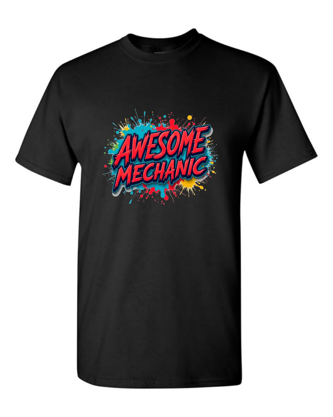 Awesome Mechanic Novelty T Shirt Funny Christmas Or Birthday Gift Garage Tools XL