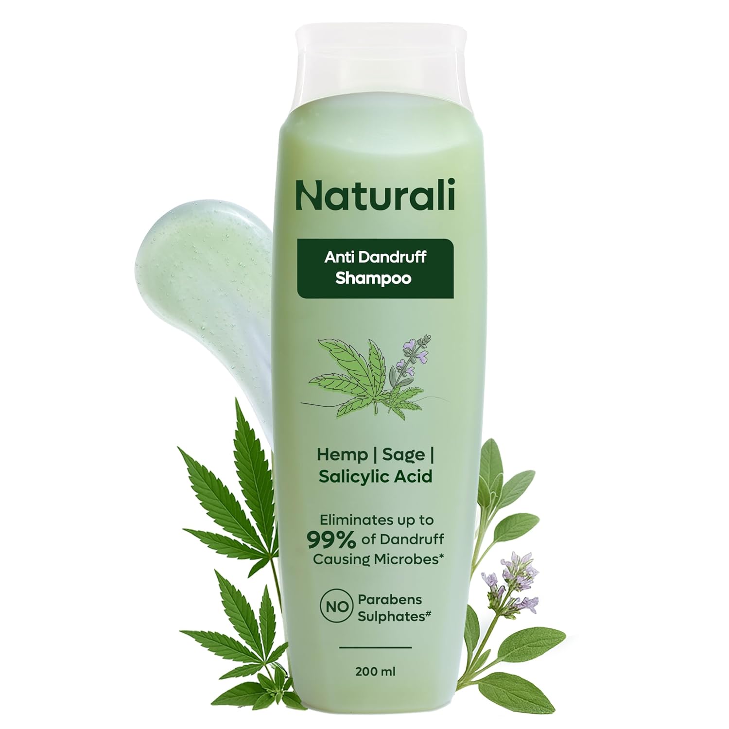 

Naturali Anti Dandruff Shampoo 200 ml Pack of 1 | Soothes Itchy Scalp & Reduces Flakes Gently