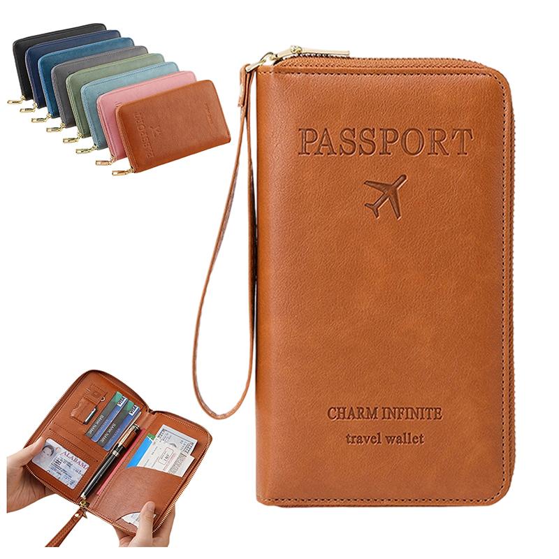 Multifunkční RFID peněženka na pas RFID držák na pas do peněženky Nezbytná cestovní peněženka Proti krádeži Úložné pouzdro Proti krádeži