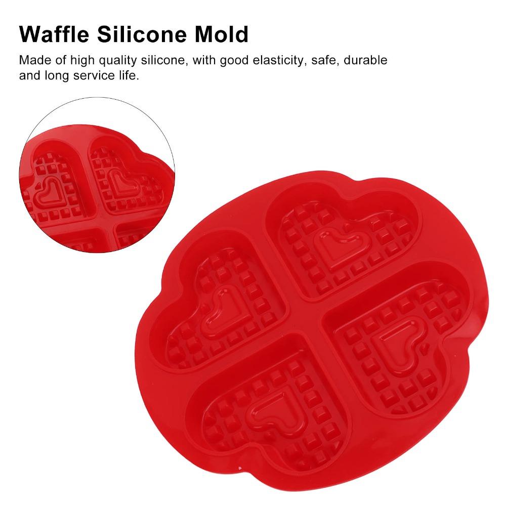 Easy Demoulding Baking Mold Nonstick Silicone Waffle Mold Waffle Mold Heart Shape Mold  Making Cake