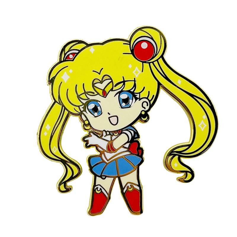 Classic Japanese Anime Girls Sailor Moon Lapel Pins for Backpack Enamel Pin Women's Brooch Badges for Clothes Jewelry Accessorie