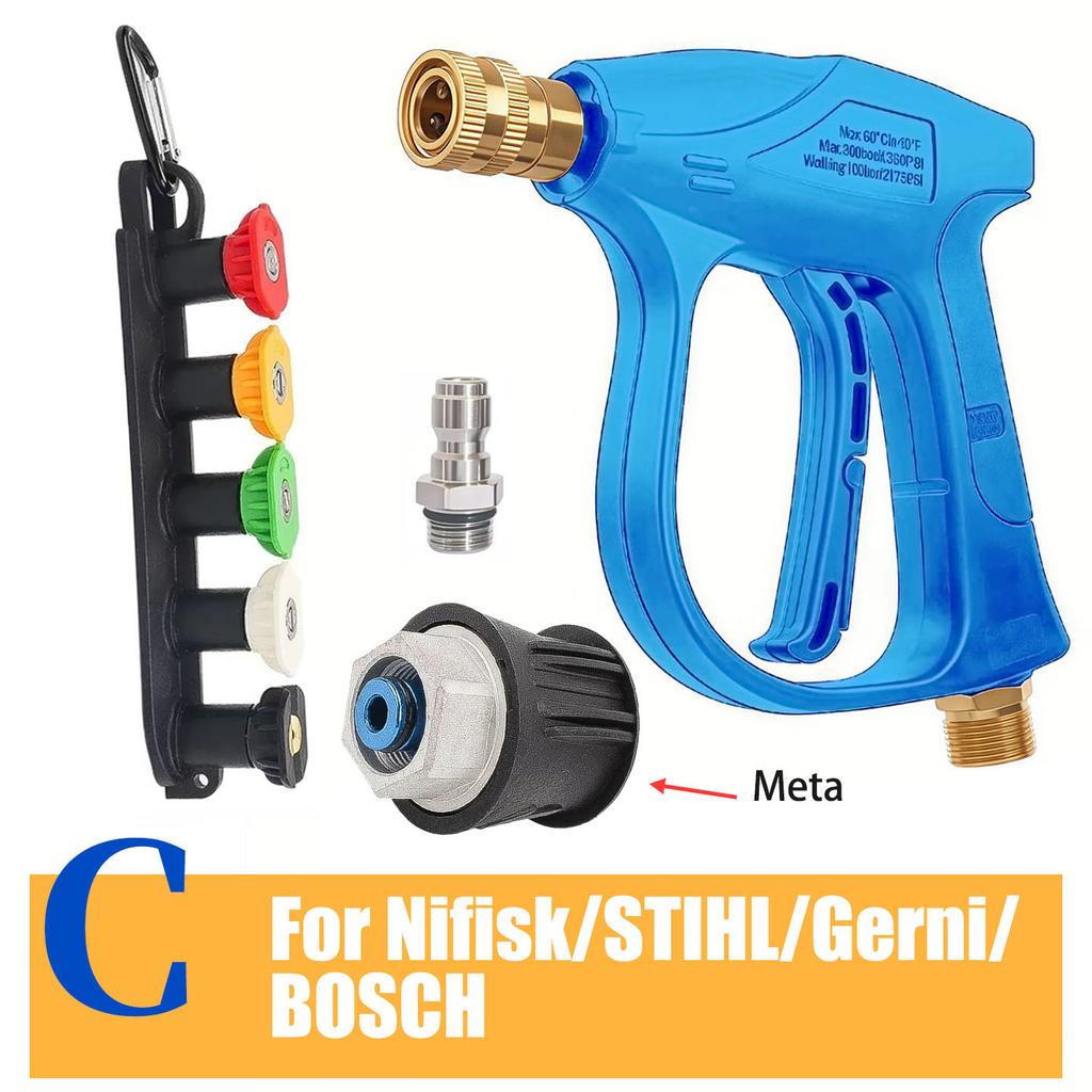 Pressure Washer Water Gun for Car Clean Hose Connector For Karcher Nilfisk Bocsh Quick connect nozzles For Car Wash Accessories